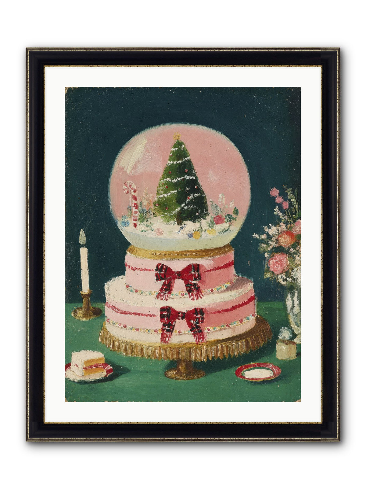Tiny Magic Framed Print - Black & Gold 24x32