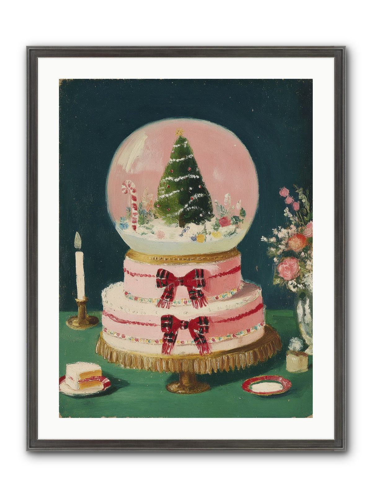 Tiny Magic Framed Print - Slimwoods Black/Silver 24x32