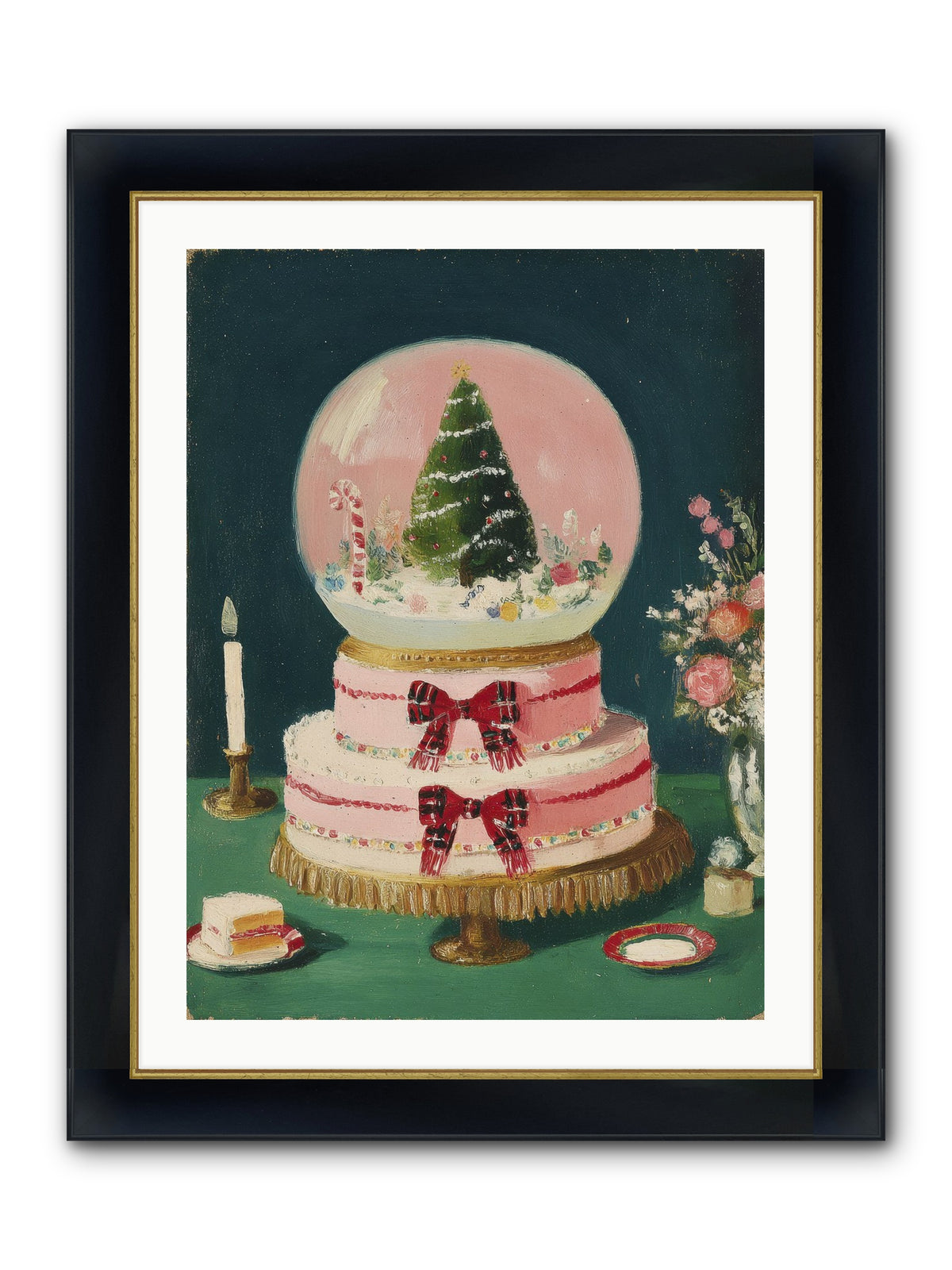 Tiny Magic Framed Print - Wide Black w/Gold 24x32