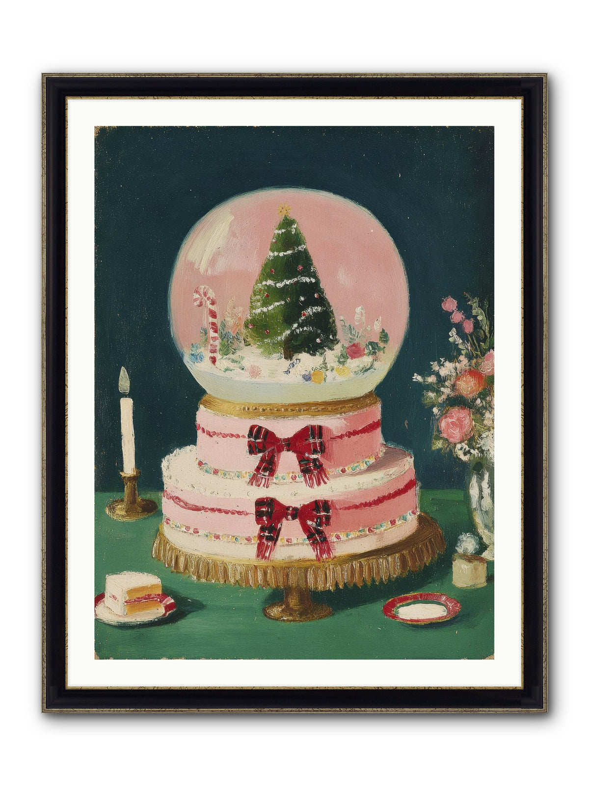 Tiny Magic Framed Print - Black & Gold 30x40