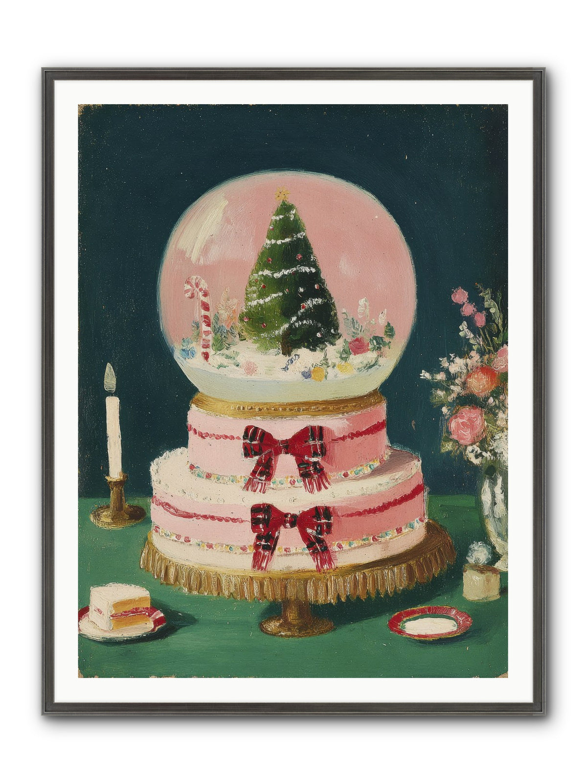 Tiny Magic Framed Print - Slimwoods Black/Silver 36x48