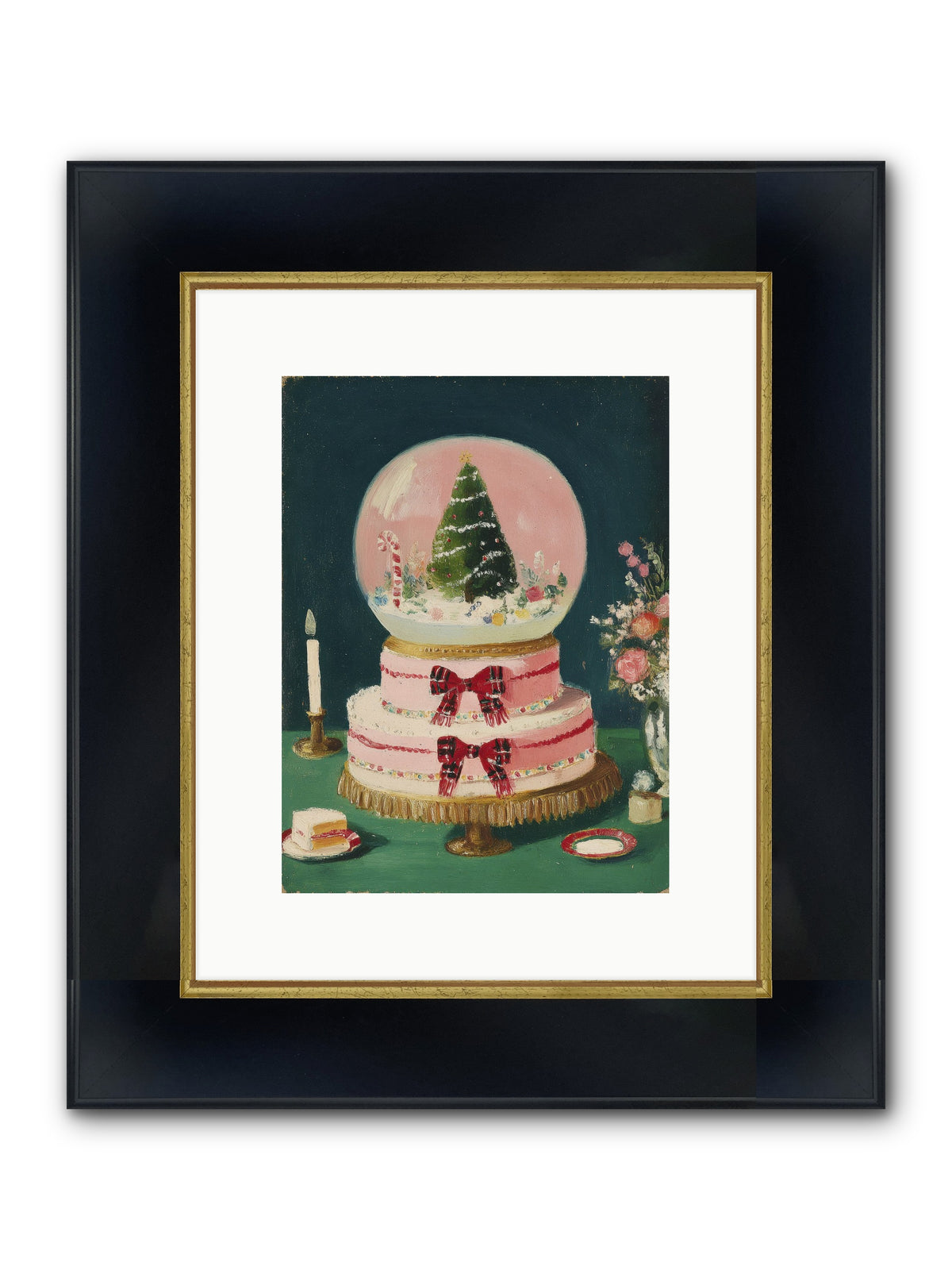 Tiny Magic Framed Print - Wide Black w/Gold 9x12