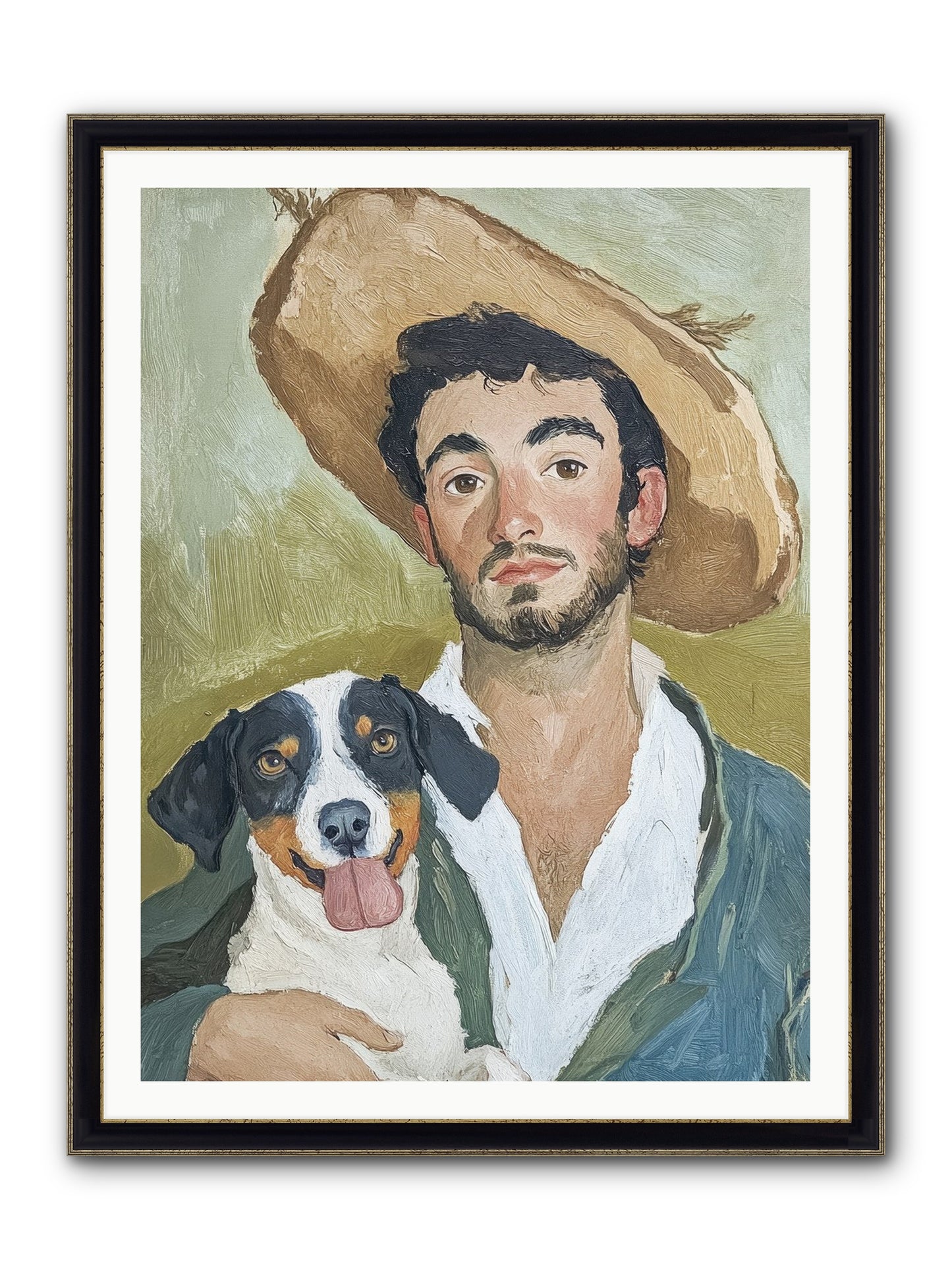 Top Of My Heart Framed Print - Black & Gold 36x48