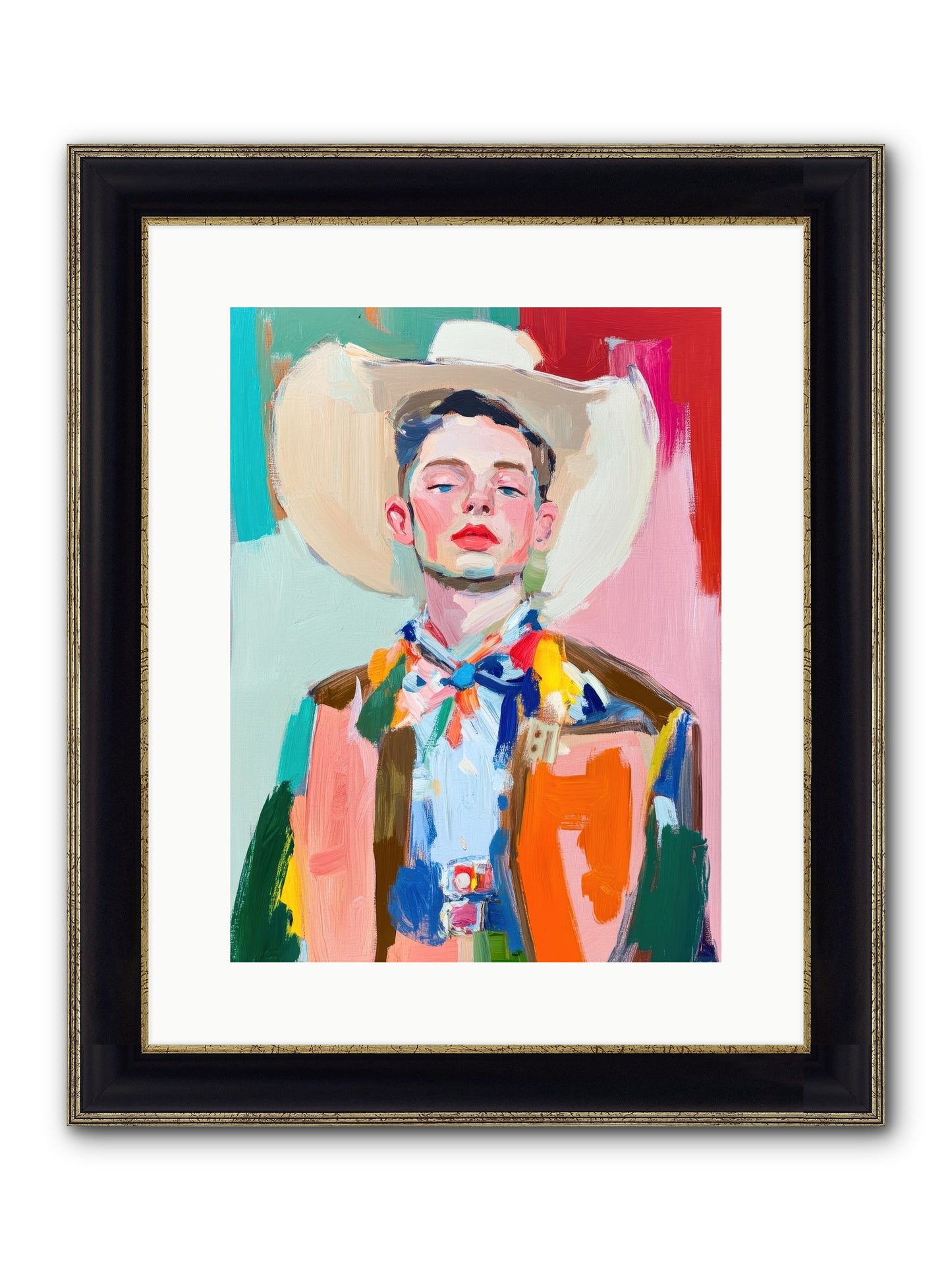 Tornado Jackson Framed Print - Black & Gold 12x16