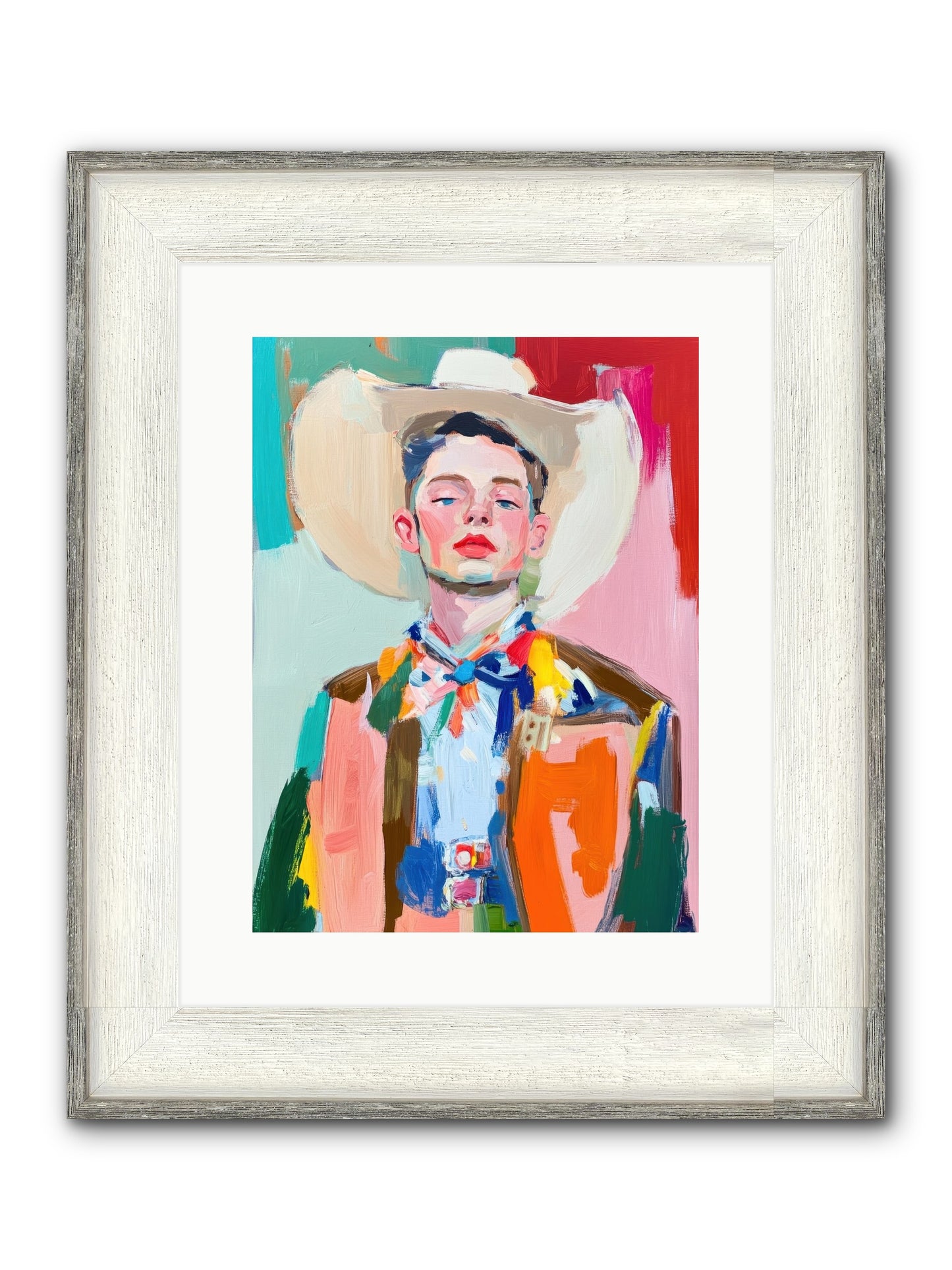 Tornado Jackson Framed Print - Driftwood White 12x16