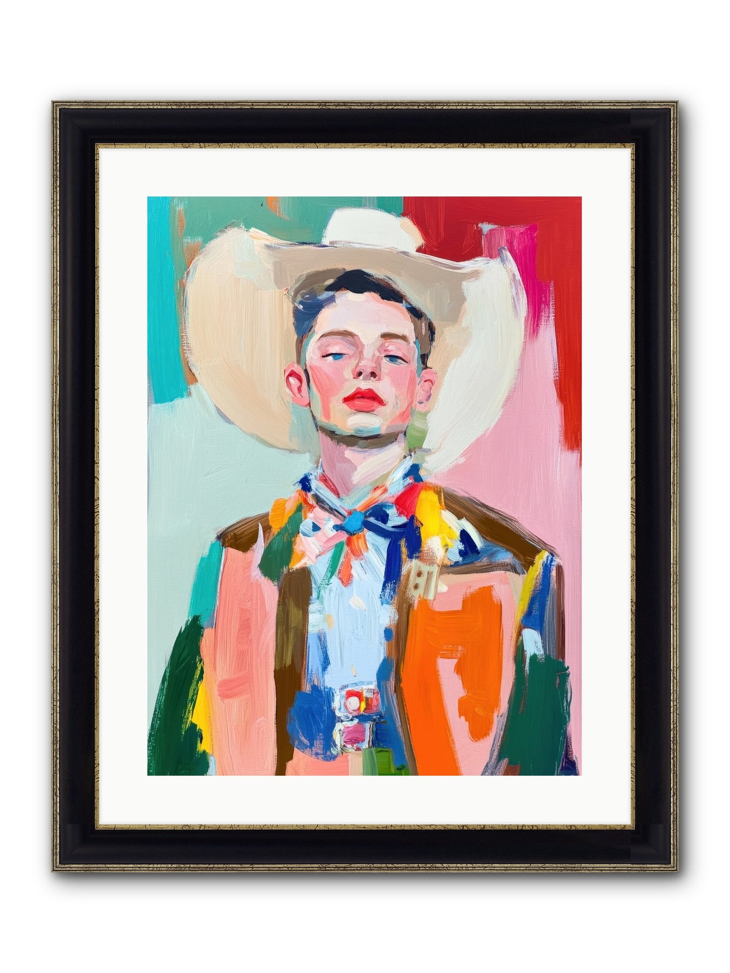 Tornado Jackson Framed Print - Black & Gold 18x24
