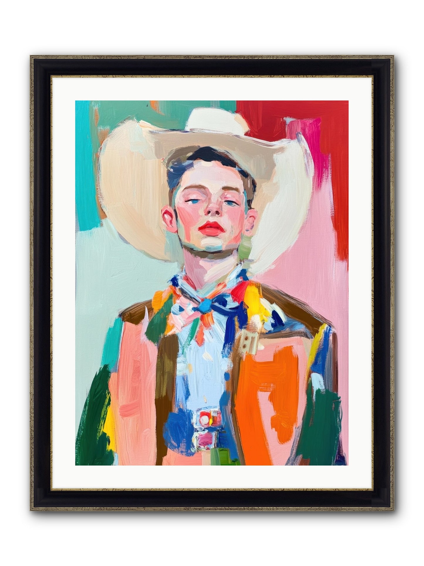 Tornado Jackson Framed Print - Black & Gold 24x32