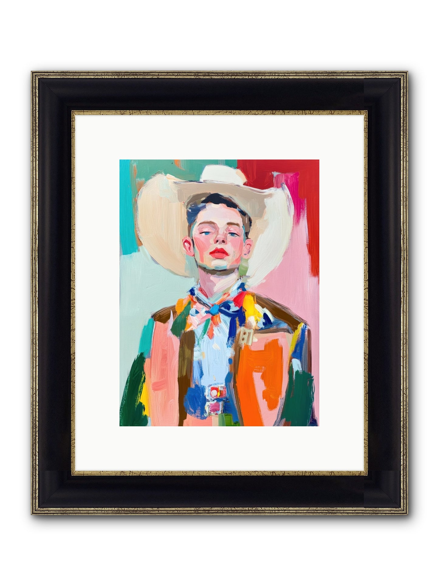 Tornado Jackson Framed Print - Black & Gold 9x12