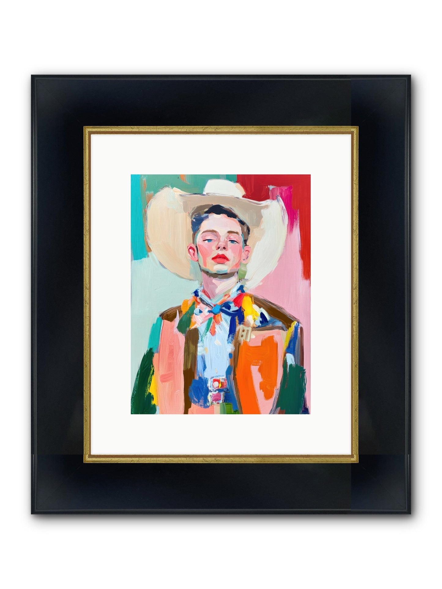 Tornado Jackson Framed Print - Wide Black w/Gold 9x12