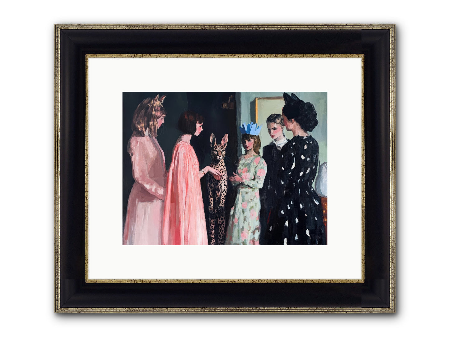 Traces In Light Framed Print - Black & Gold 12x9
