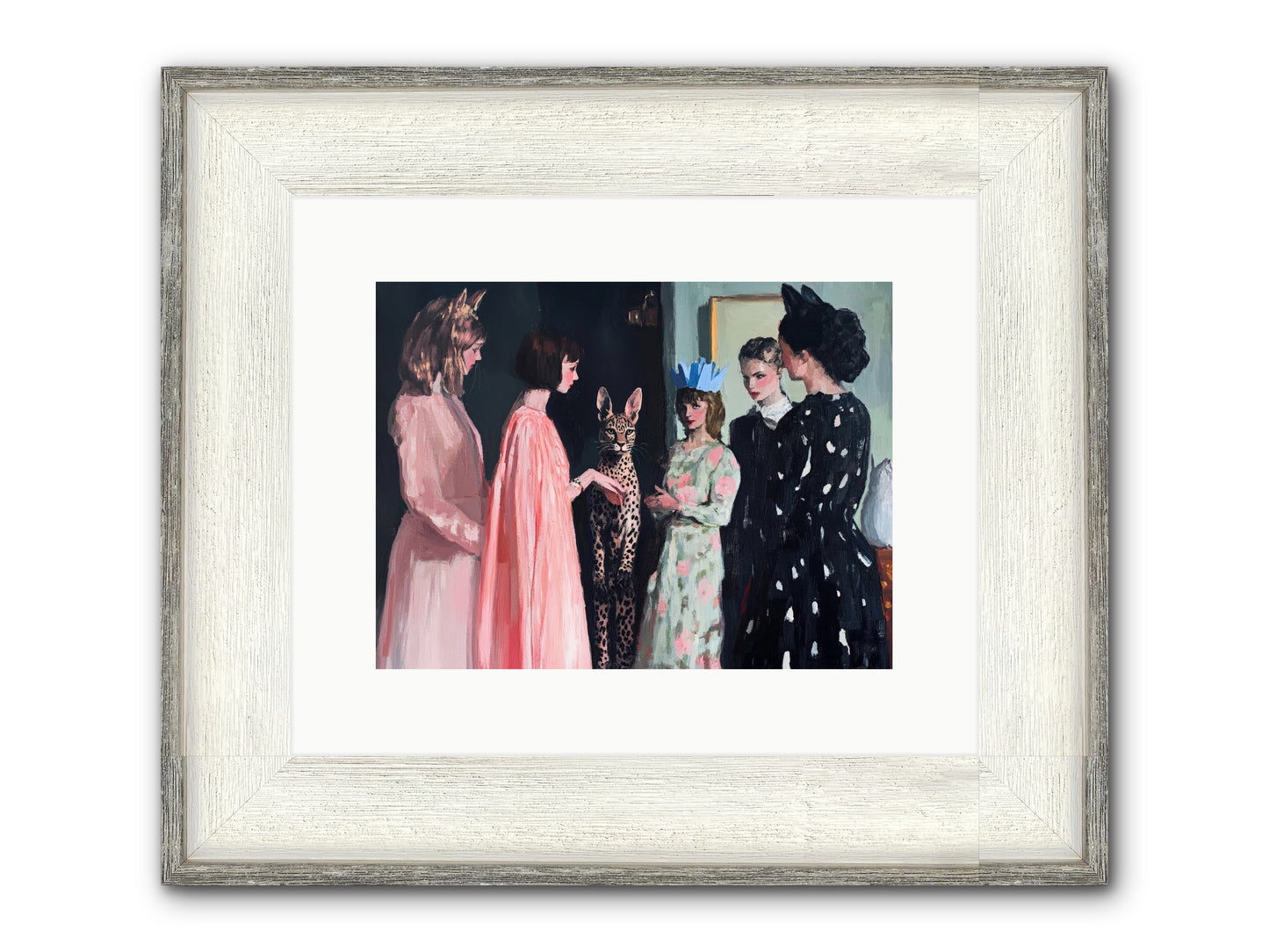 Traces In Light Framed Print - Driftwood White 12x9