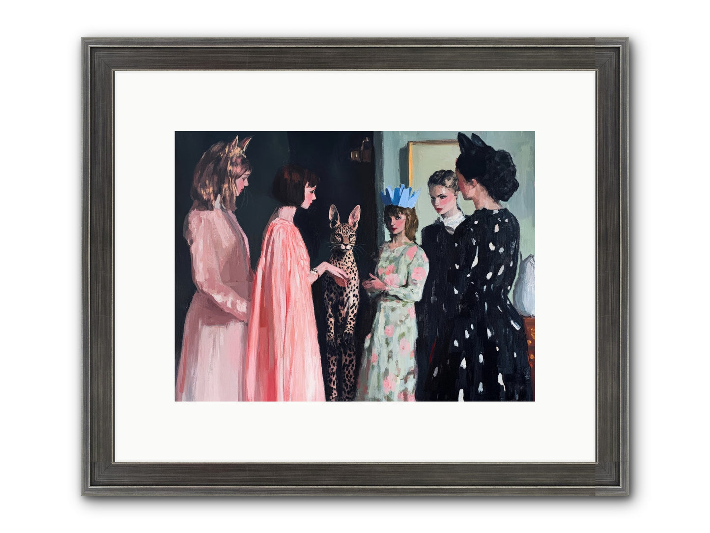 Traces In Light Framed Print - Slimwoods Black/Silver 12x9