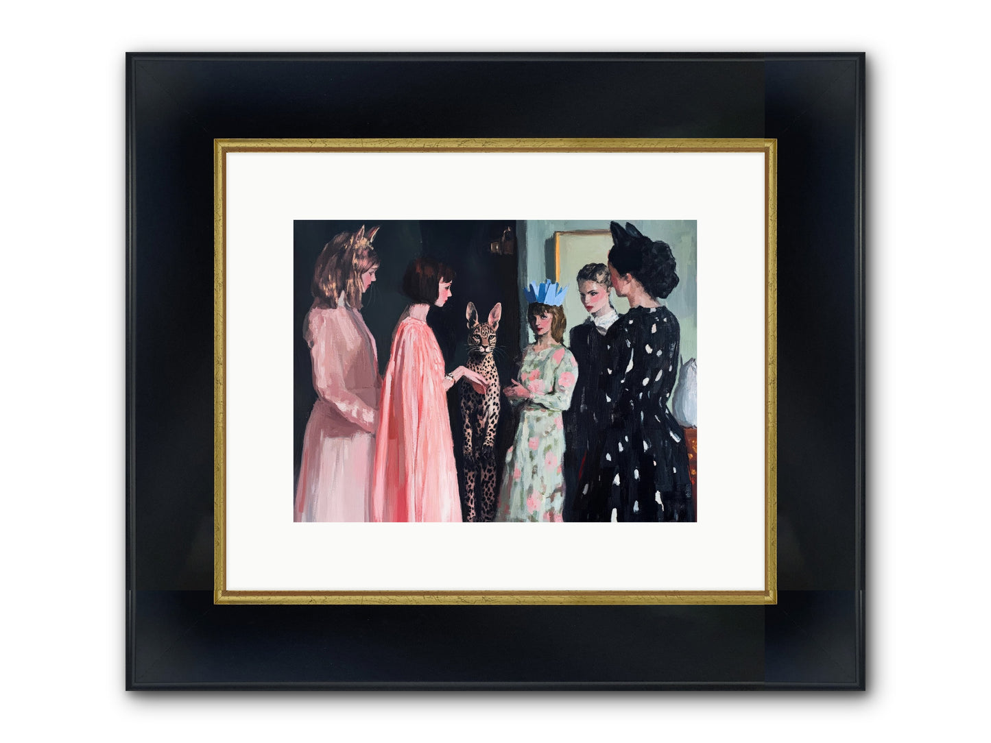 Traces In Light Framed Print - Wide Black w/Gold 12x9