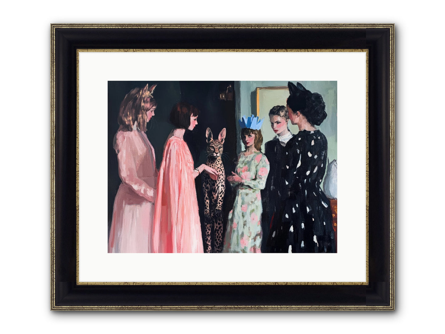 Traces In Light Framed Print - Black & Gold 16x12