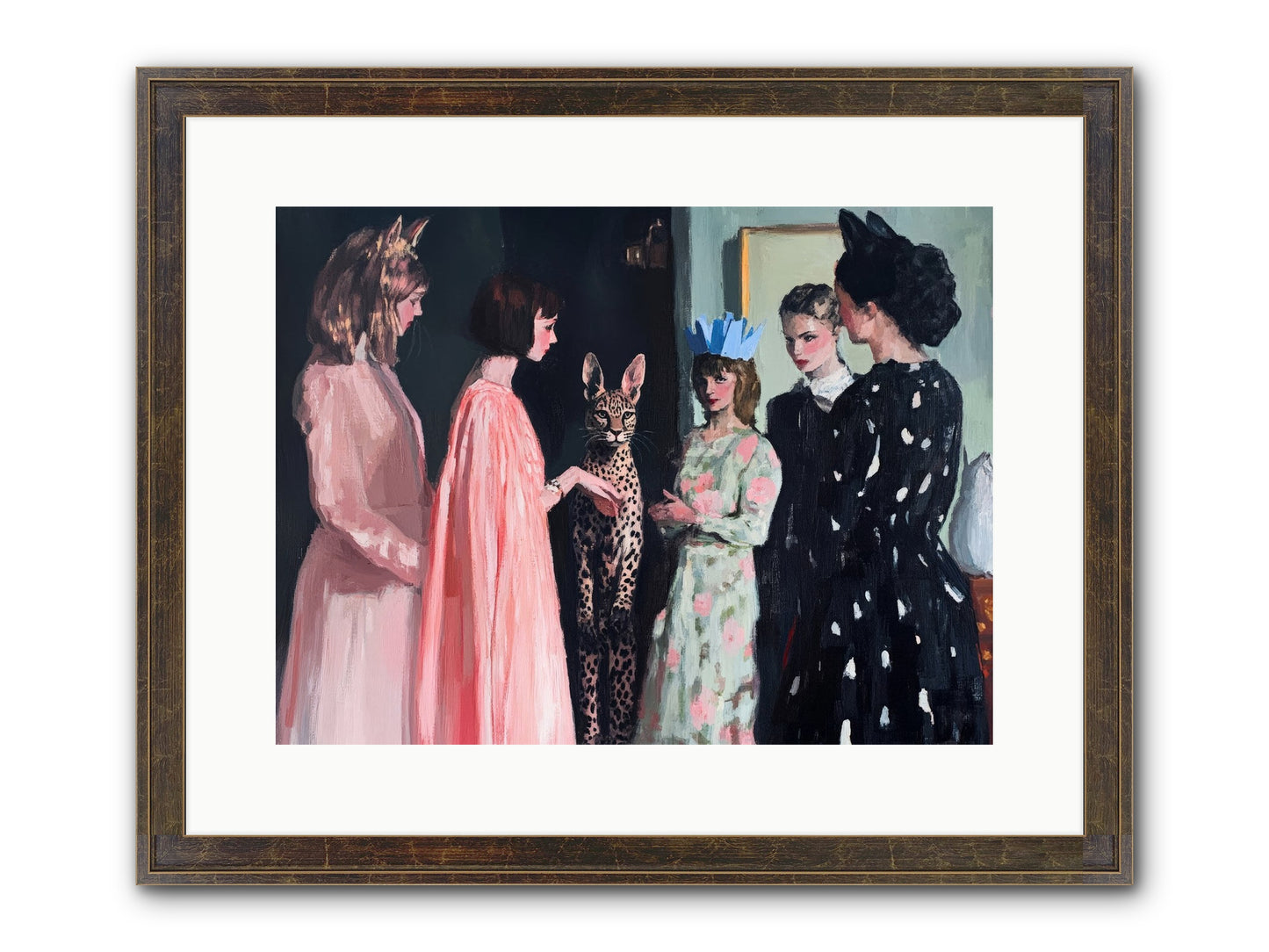 Traces In Light Framed Print - Slimwoods Black/Gold 16x12