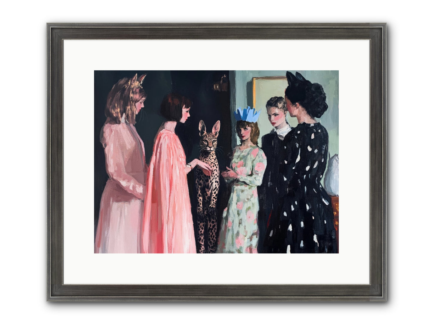 Traces In Light Framed Print - Slimwoods Black/Silver 16x12