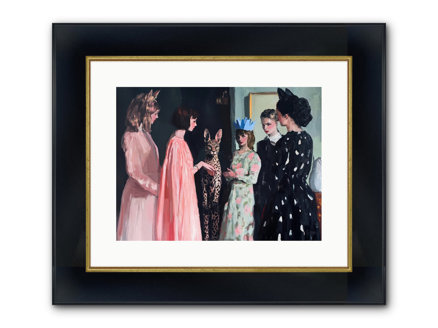 Traces In Light Framed Print - Wide Black w/Gold 16x12