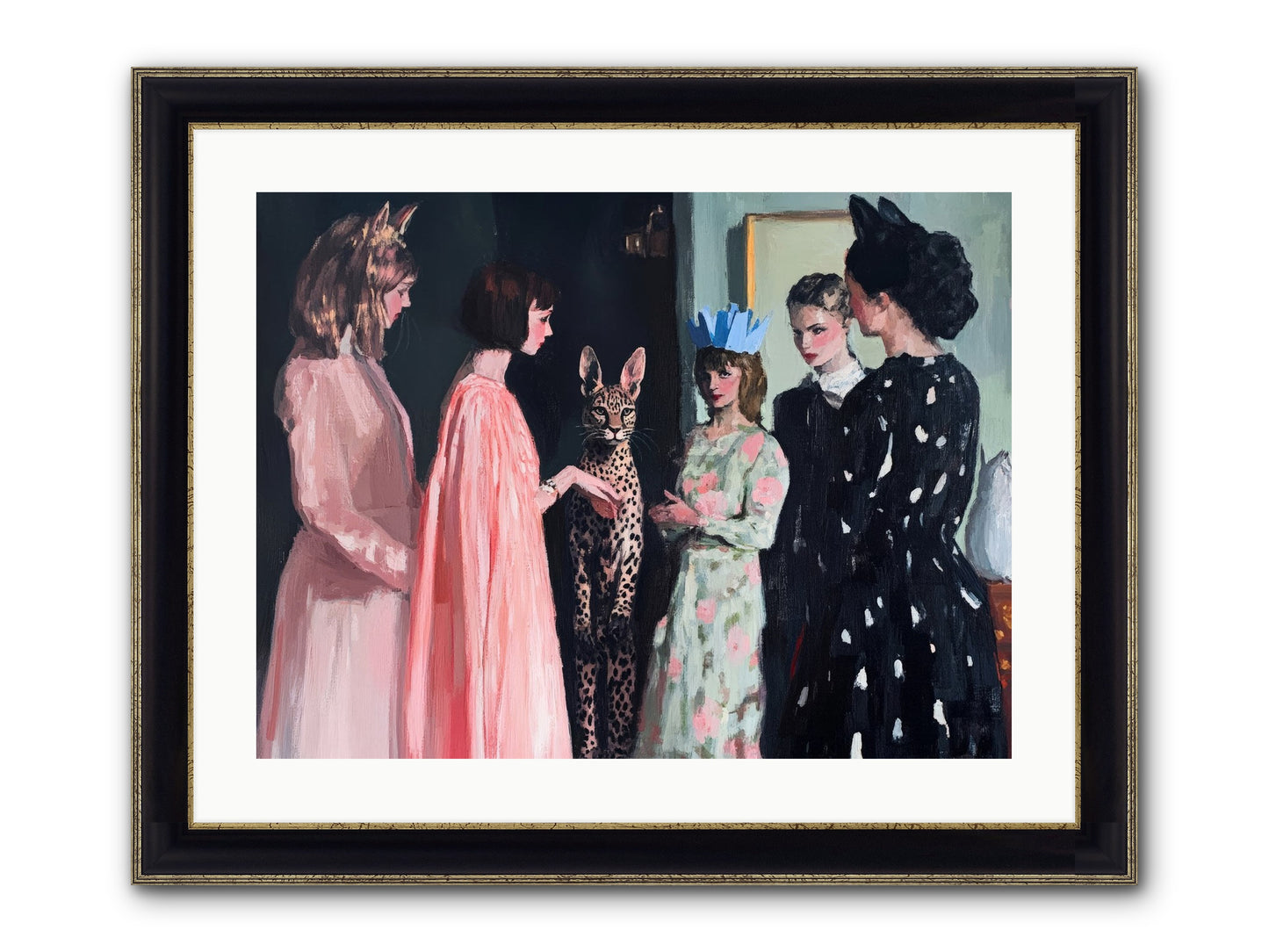 Traces In Light Framed Print - Black & Gold 24x18