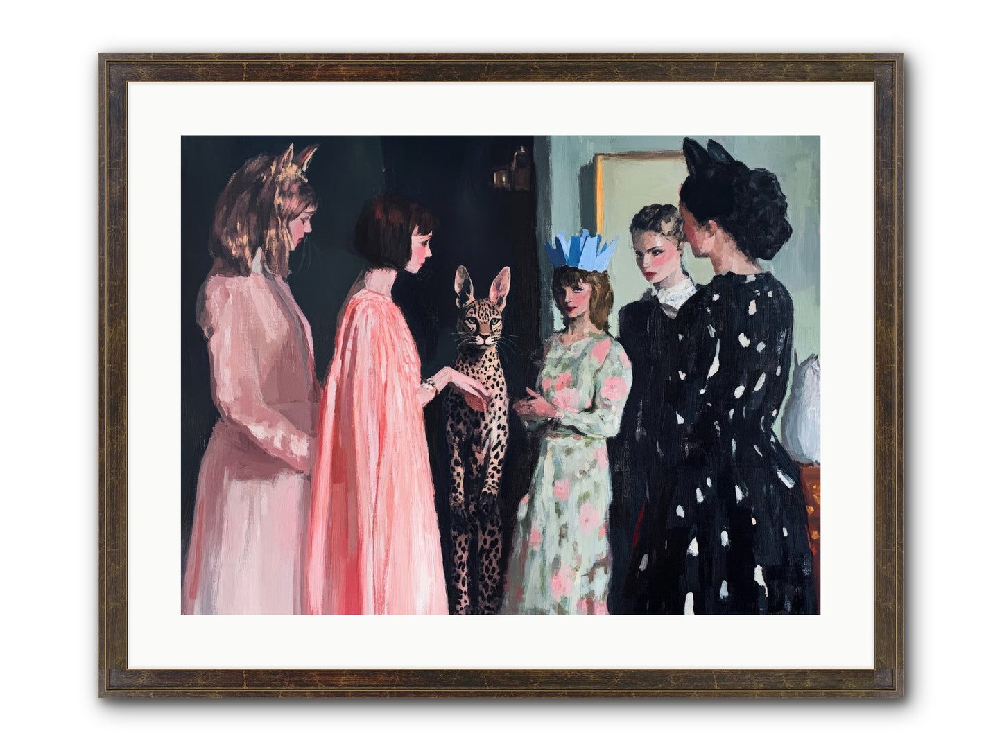 Traces In Light Framed Print - Slimwoods Black/Gold 24x18