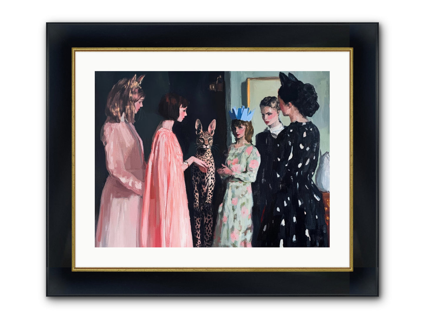 Traces In Light Framed Print - Wide Black w/Gold 24x18