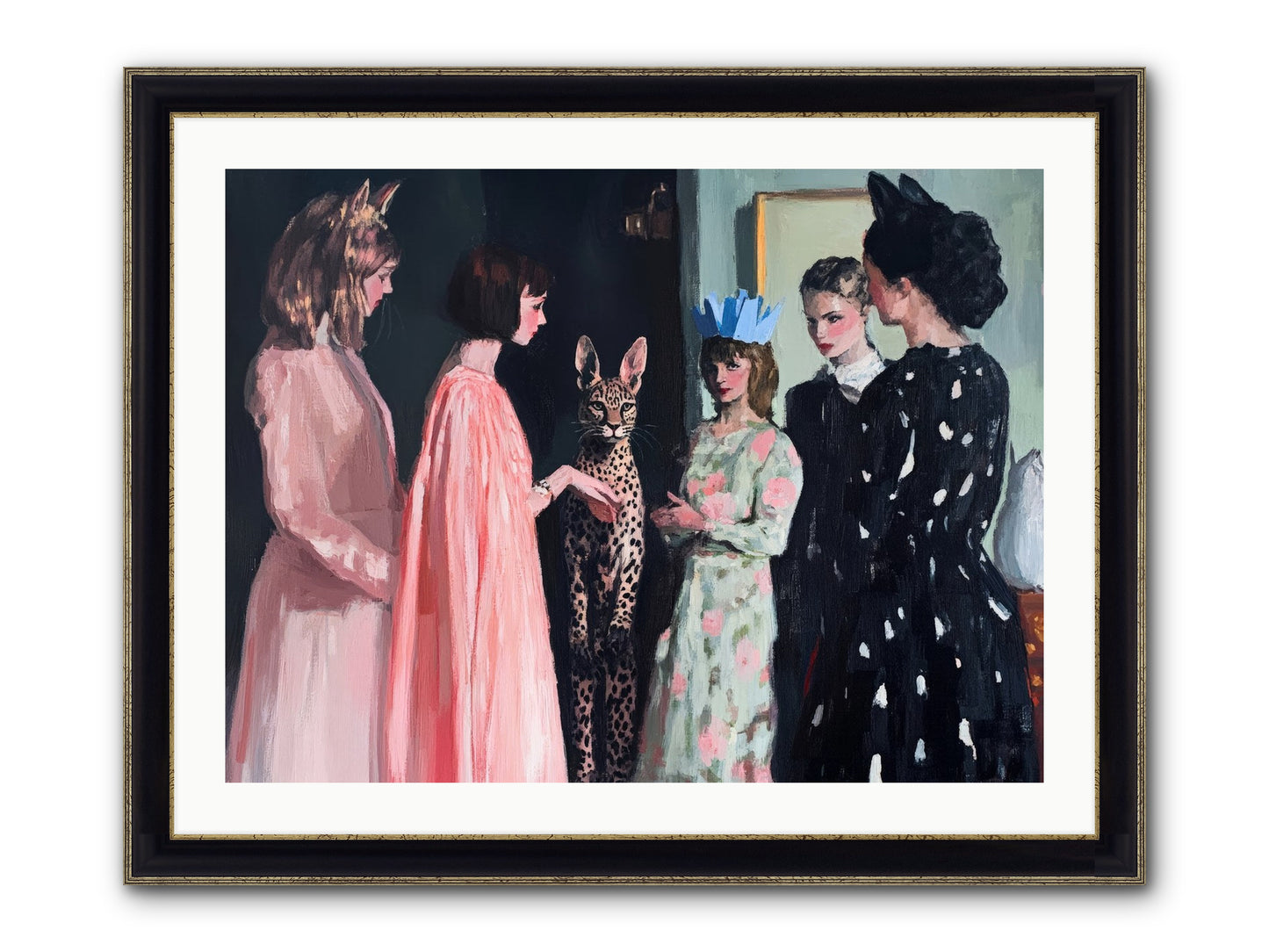 Traces In Light Framed Print - Black & Gold 32x24