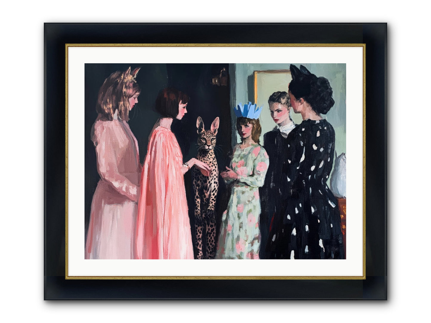 Traces In Light Framed Print - Wide Black w/Gold 32x24