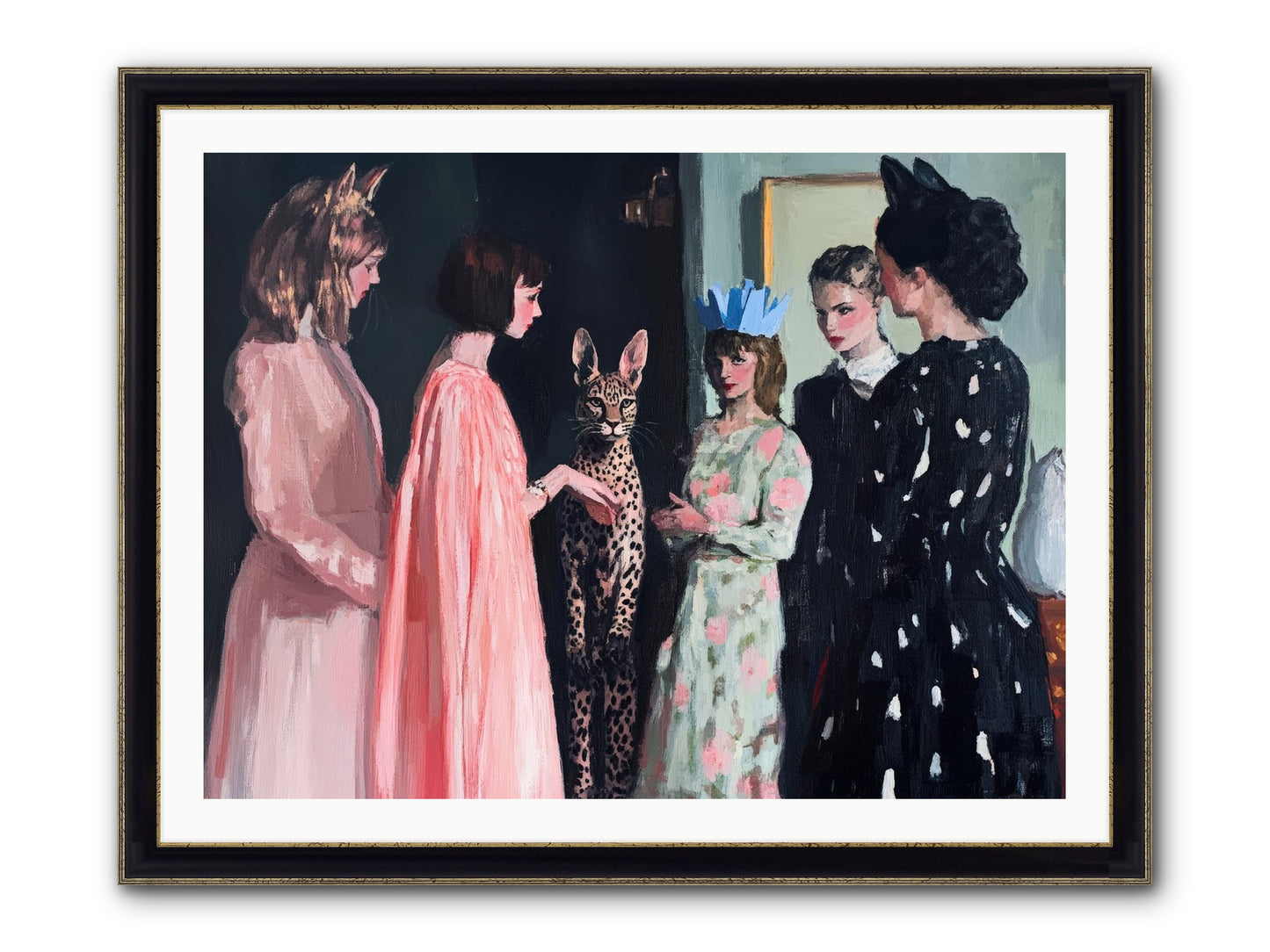 Traces In Light Framed Print - Black & Gold 40x30