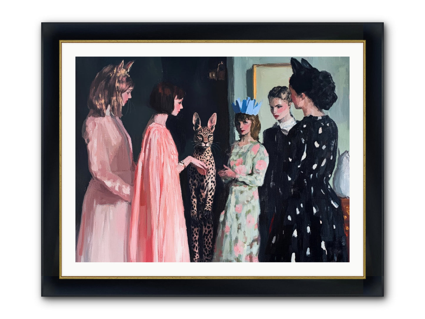 Traces In Light Framed Print - Wide Black w/Gold 40x30