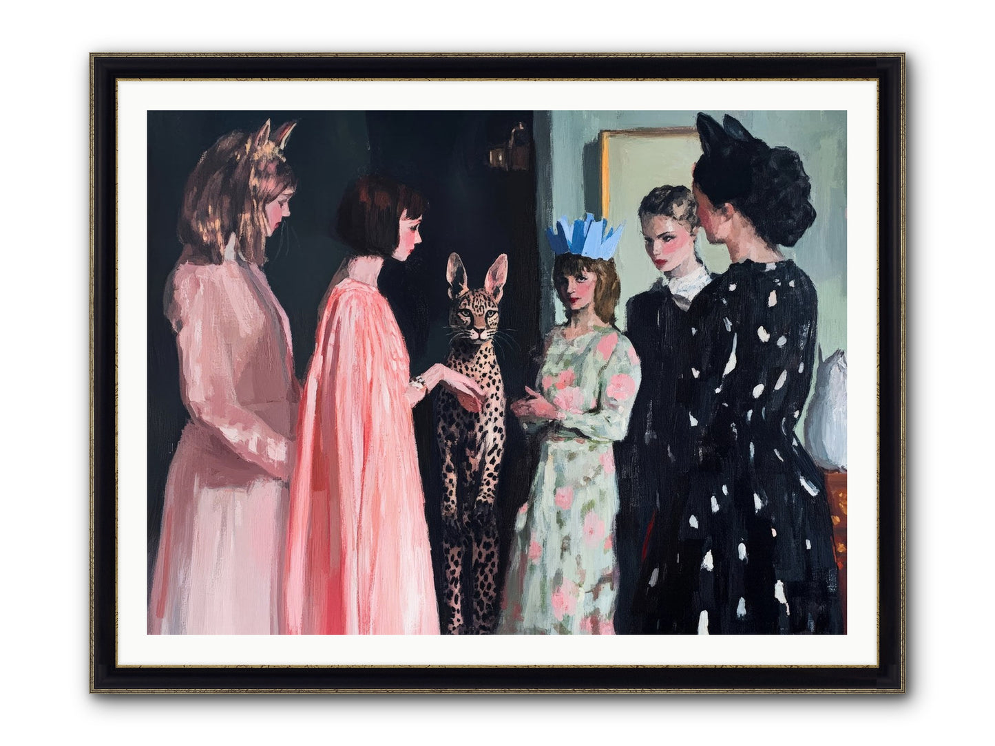 Traces In Light Framed Print - Black & Gold 48x36