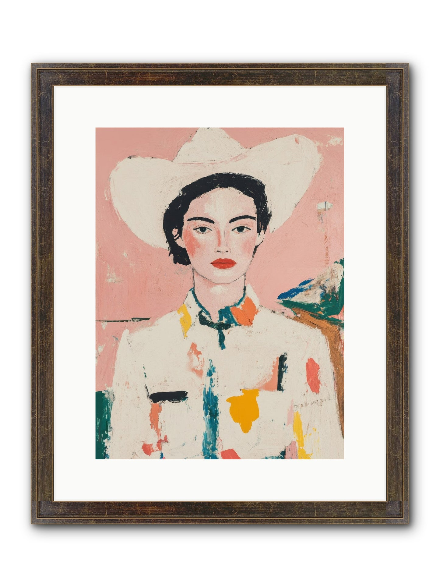 Trail Boss Framed Print - Slimwoods Black/Gold 12x16