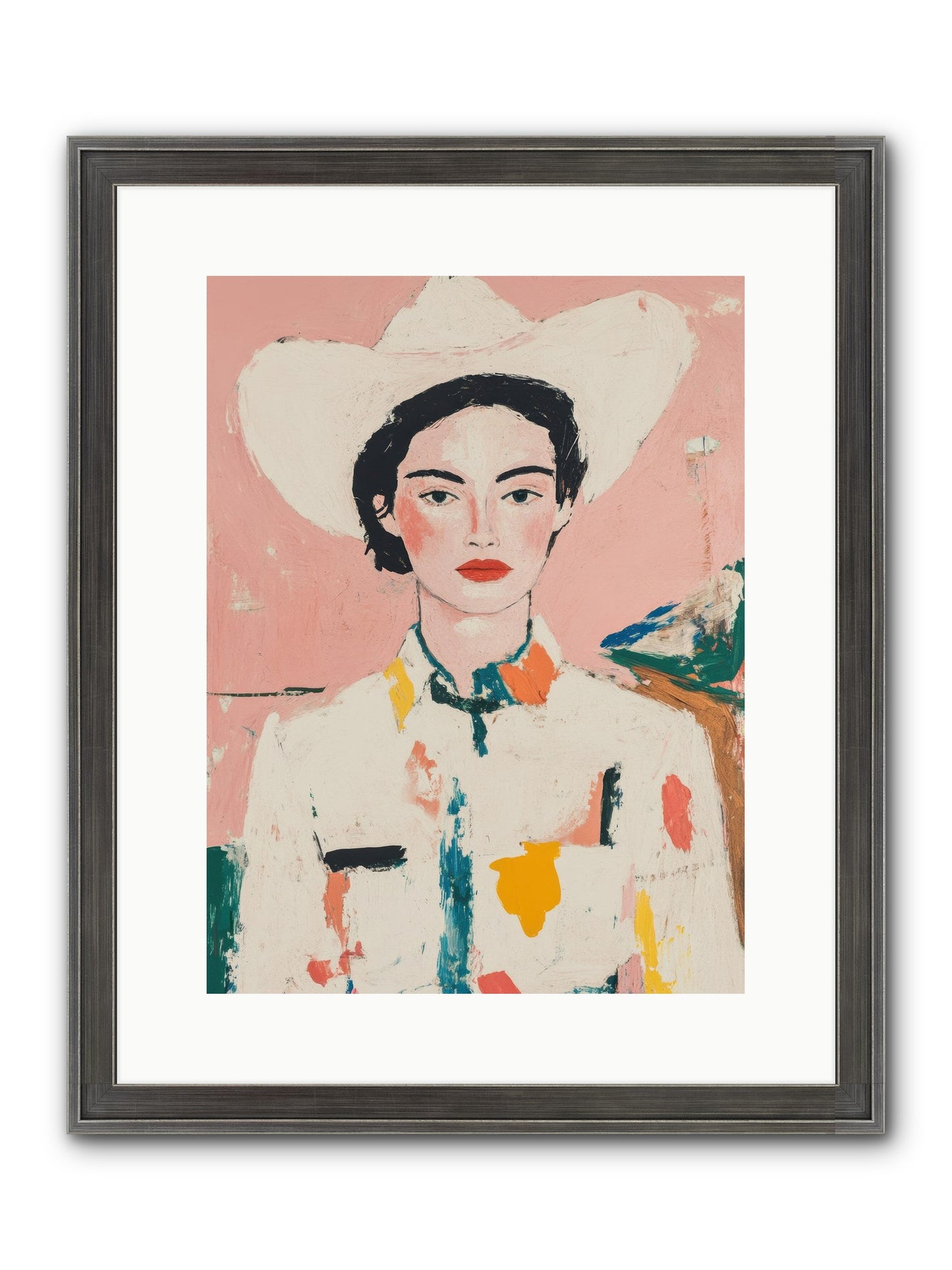 Trail Boss Framed Print - Slimwoods Black/Silver 12x16