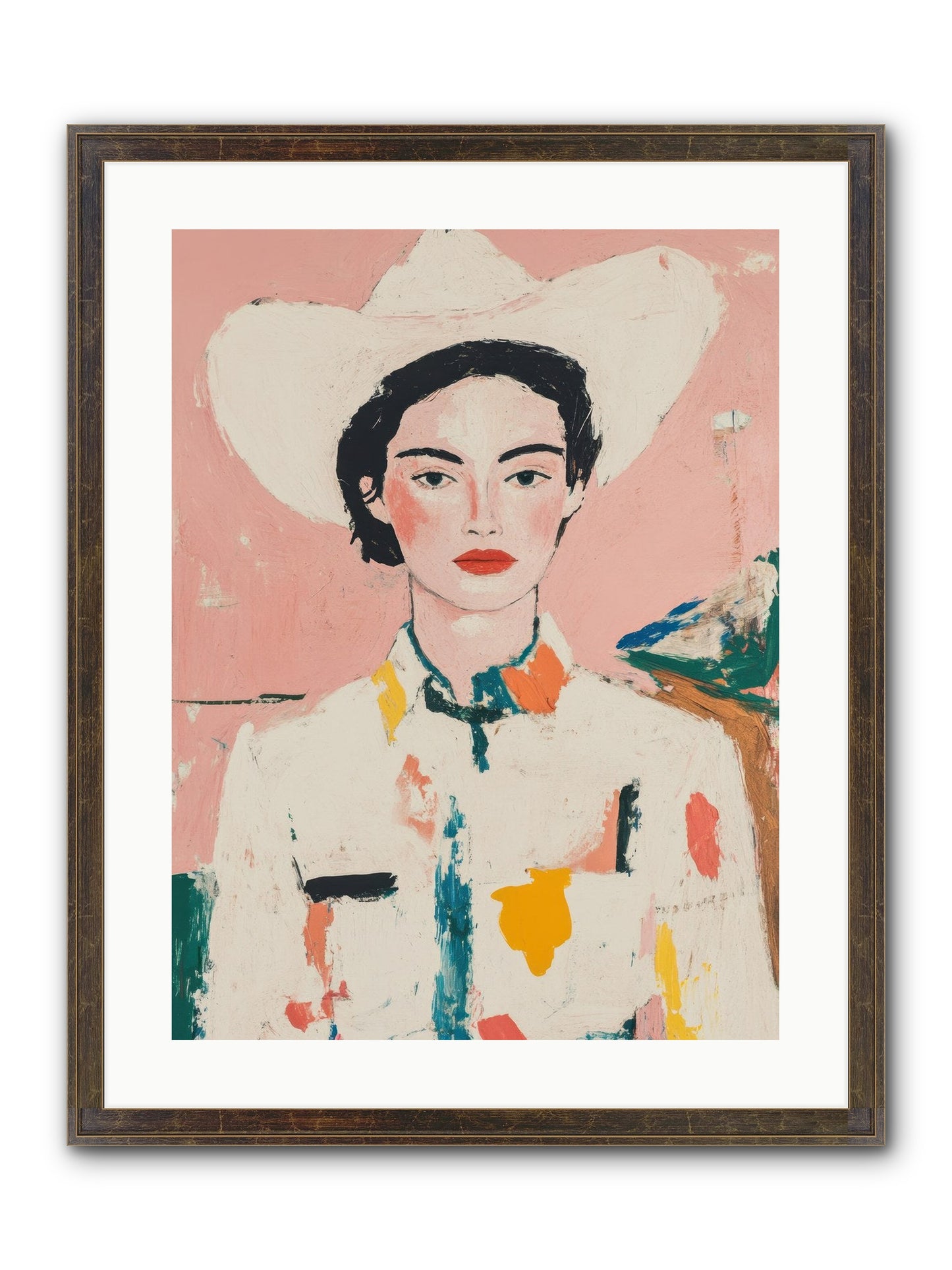 Trail Boss Framed Print - Slimwoods Black/Gold 18x24