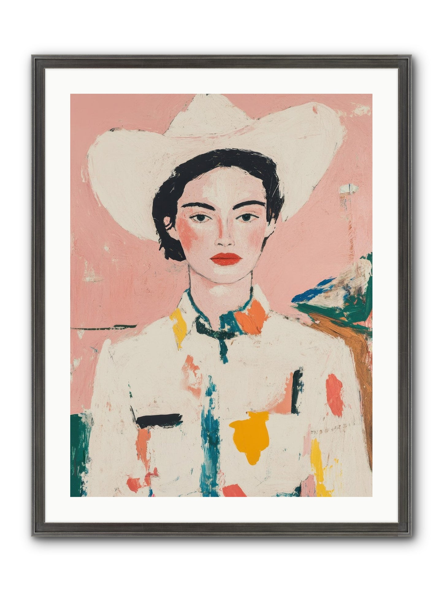 Trail Boss Framed Print - Slimwoods Black/Silver 24x32