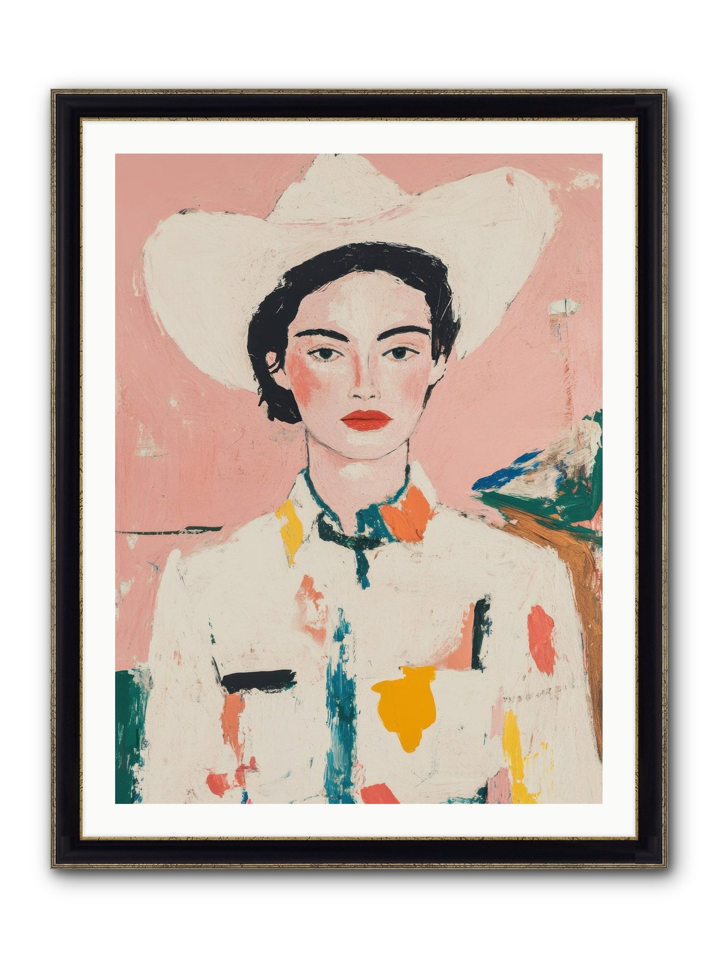 Trail Boss Framed Print - Black & Gold 30x40
