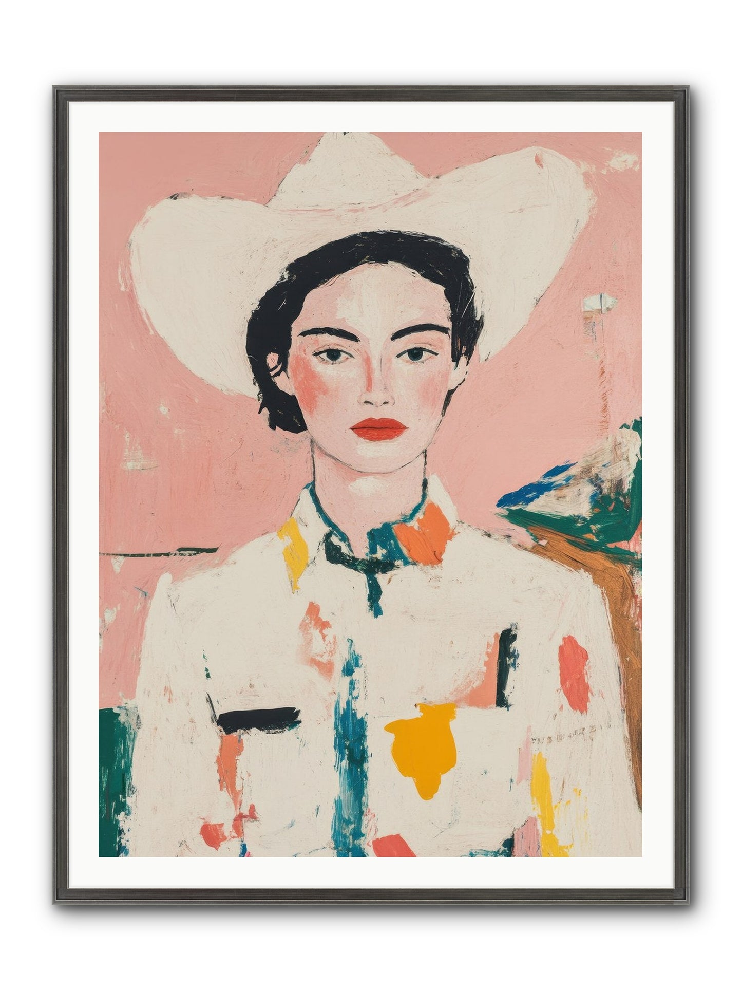 Trail Boss Framed Print - Slimwoods Black/Silver 36x48