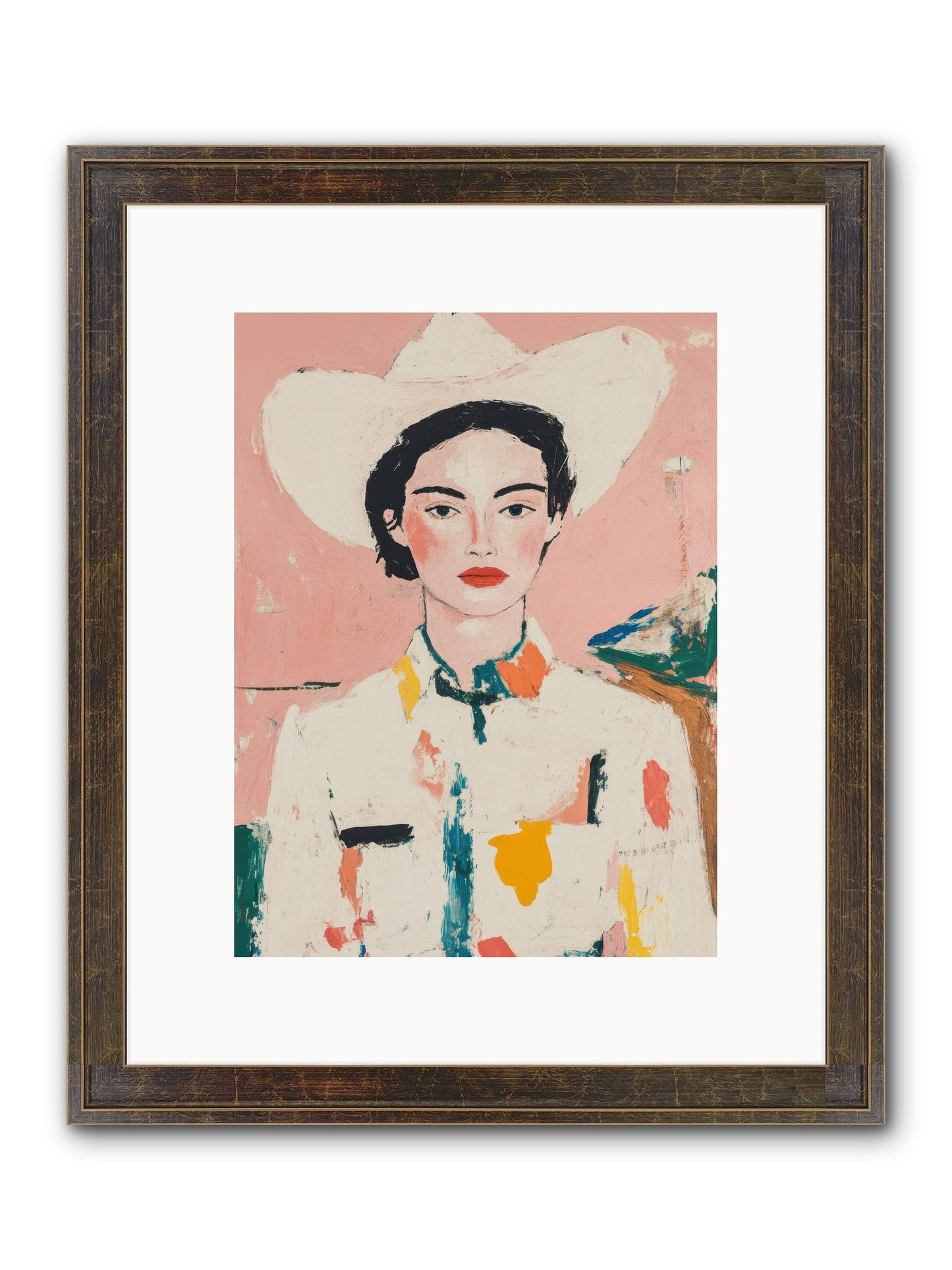 Trail Boss Framed Print - Slimwoods Black/Gold 9x12