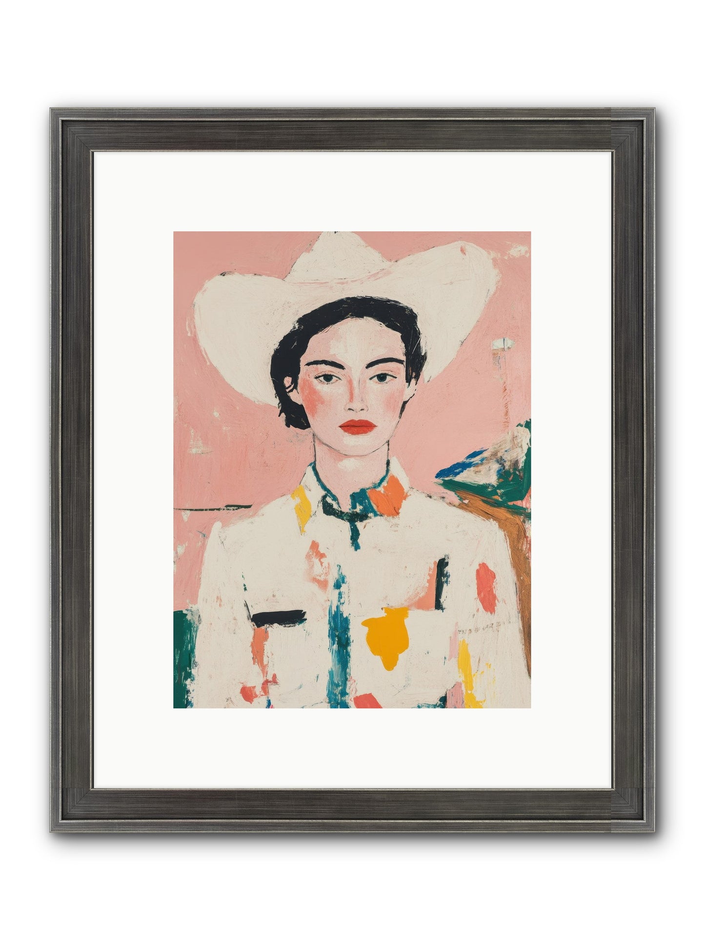 Trail Boss Framed Print - Slimwoods Black/Silver 9x12