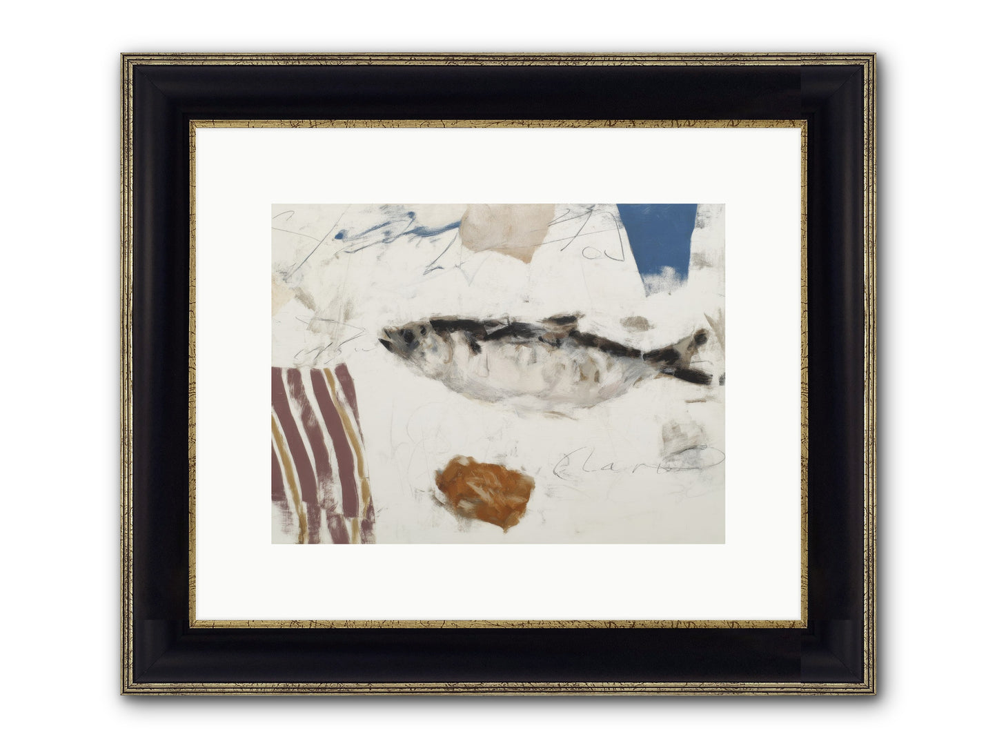 Transcendent Framed Print - Black & Gold 12x9