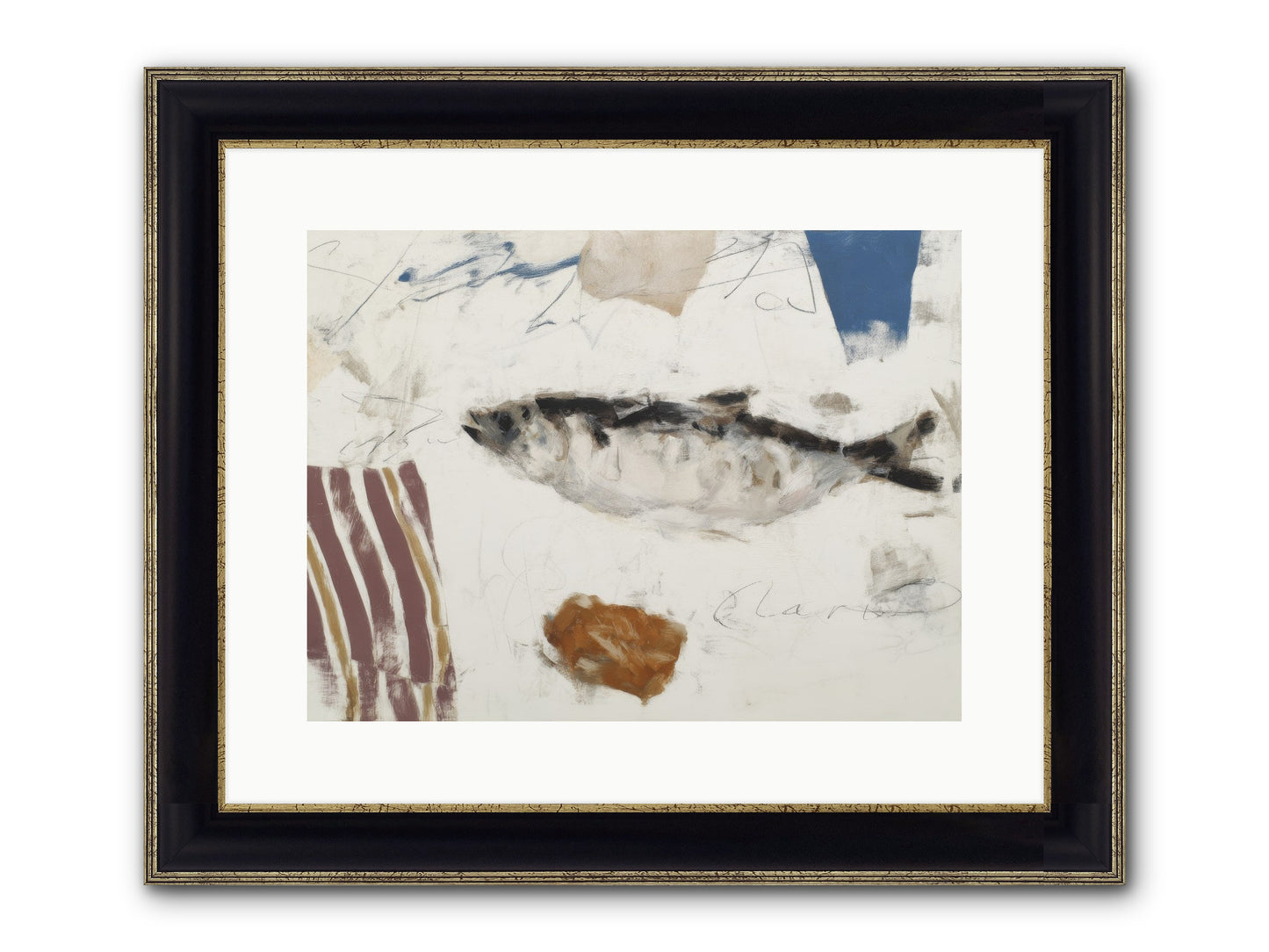 Transcendent Framed Print - Black & Gold 16x12