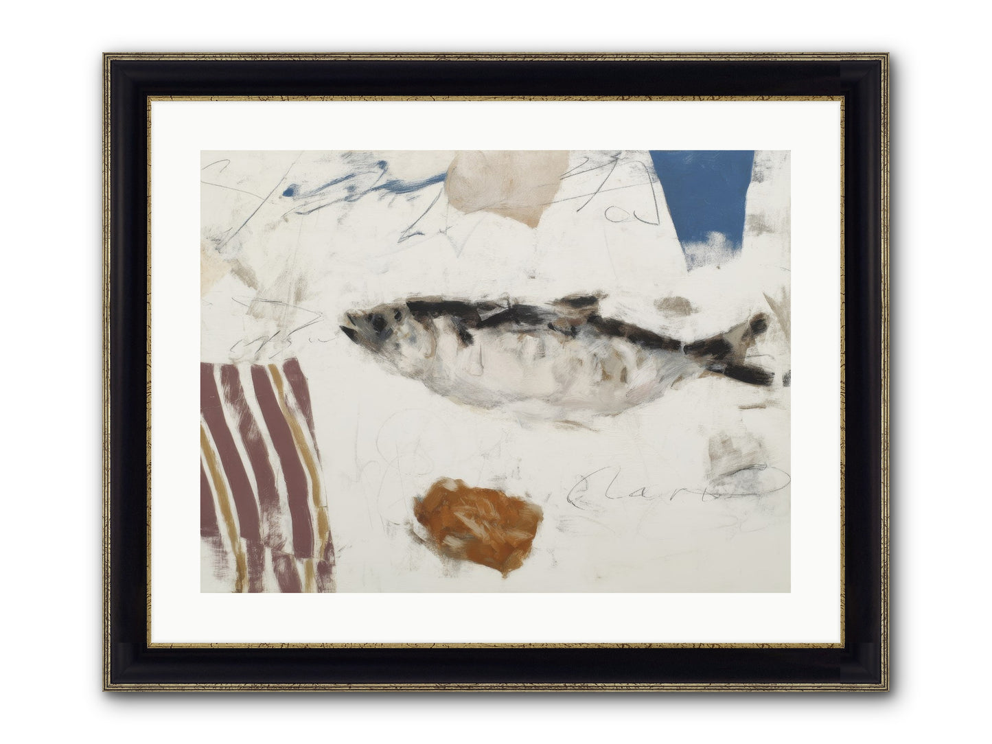 Transcendent Framed Print - Black & Gold 24x18