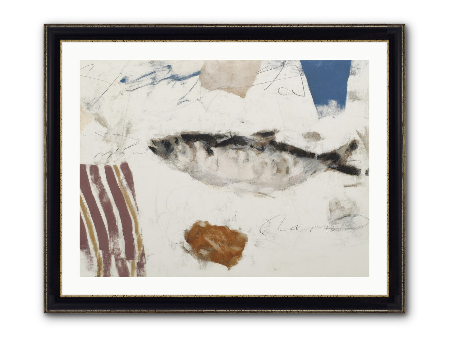 Transcendent Framed Print - Black & Gold 32x24