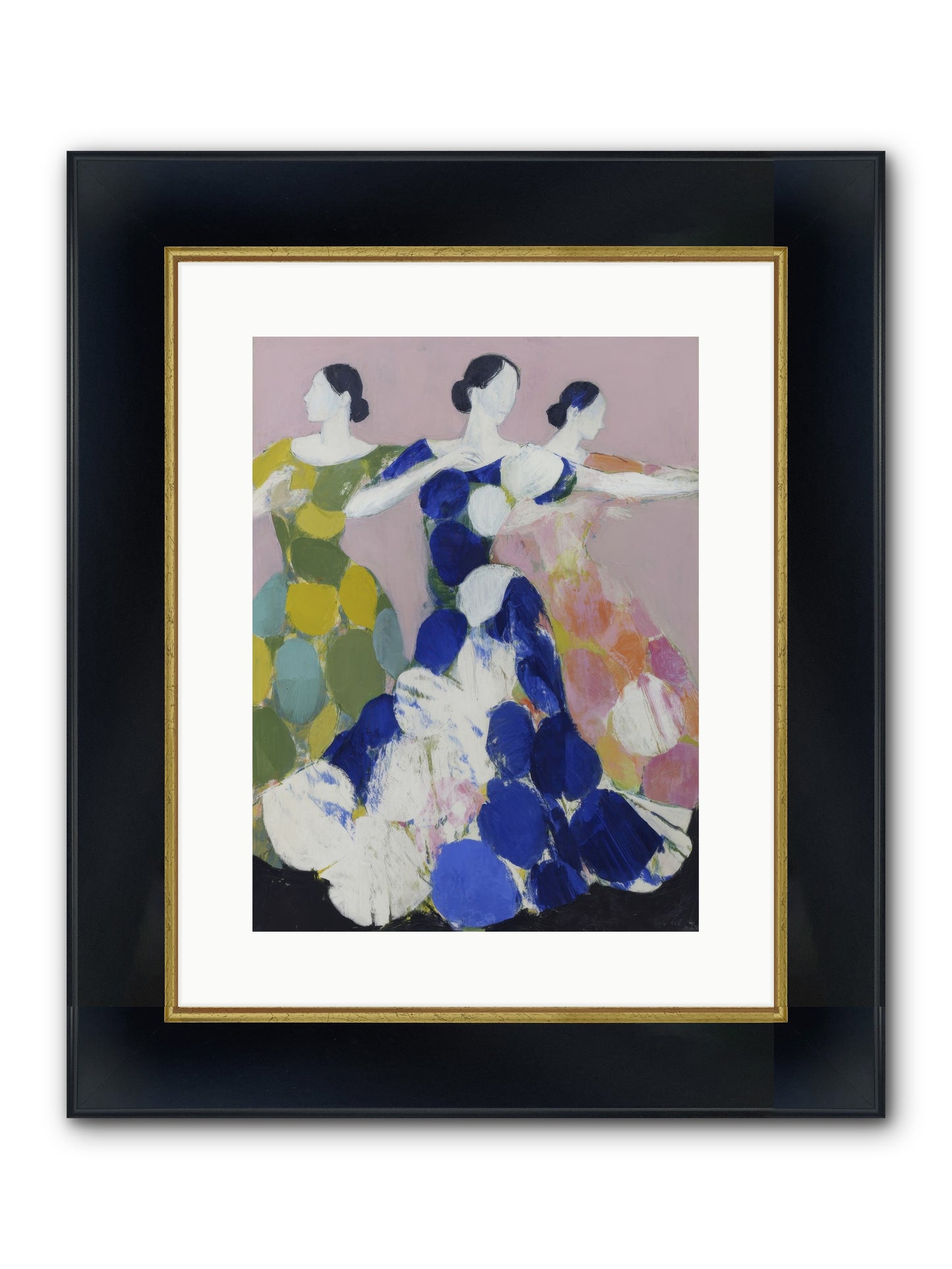Translated Framed Print - Wide Black w/Gold 12x16