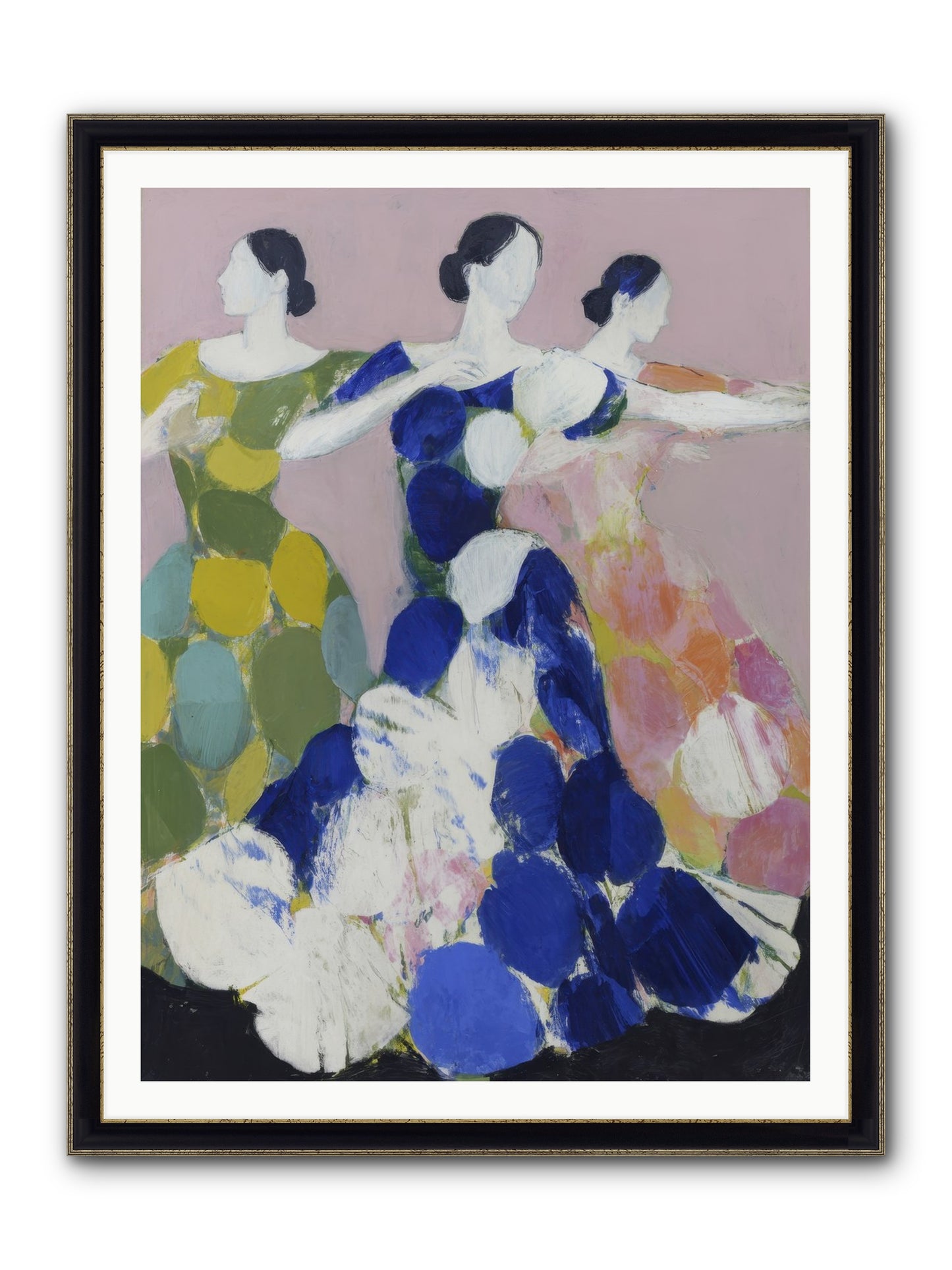 Translated Framed Print - Black & Gold 36x48