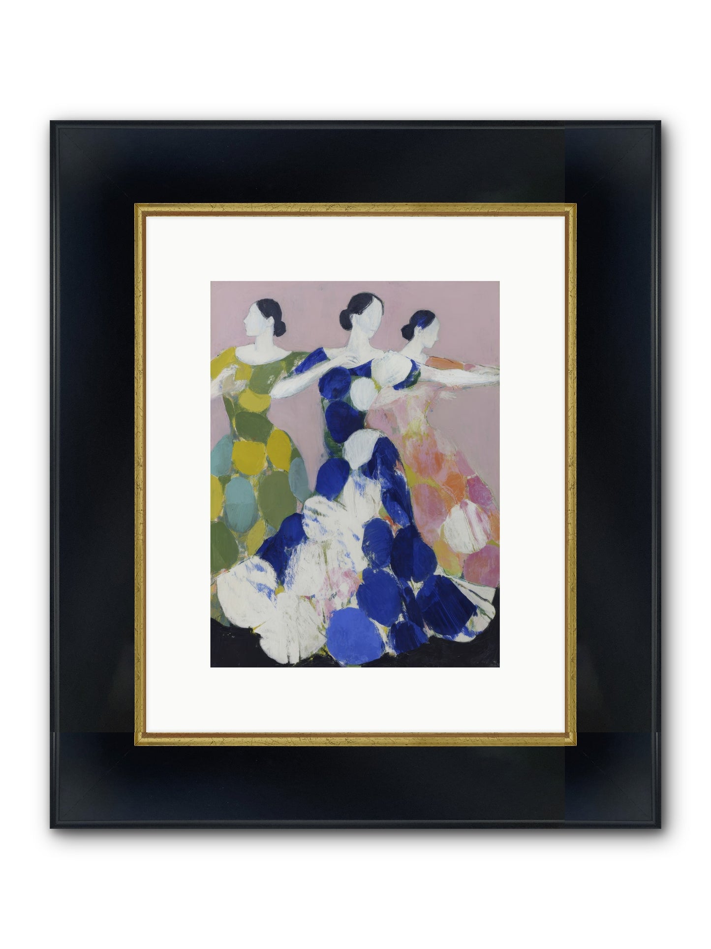 Translated Framed Print - Wide Black w/Gold 9x12