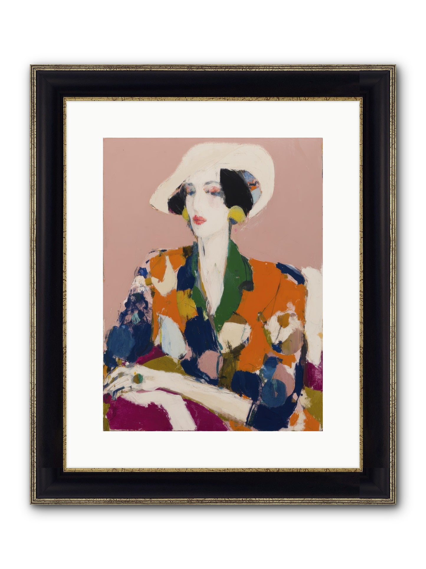 Traveler Between Seasons Framed Print - Black & Gold 12x16