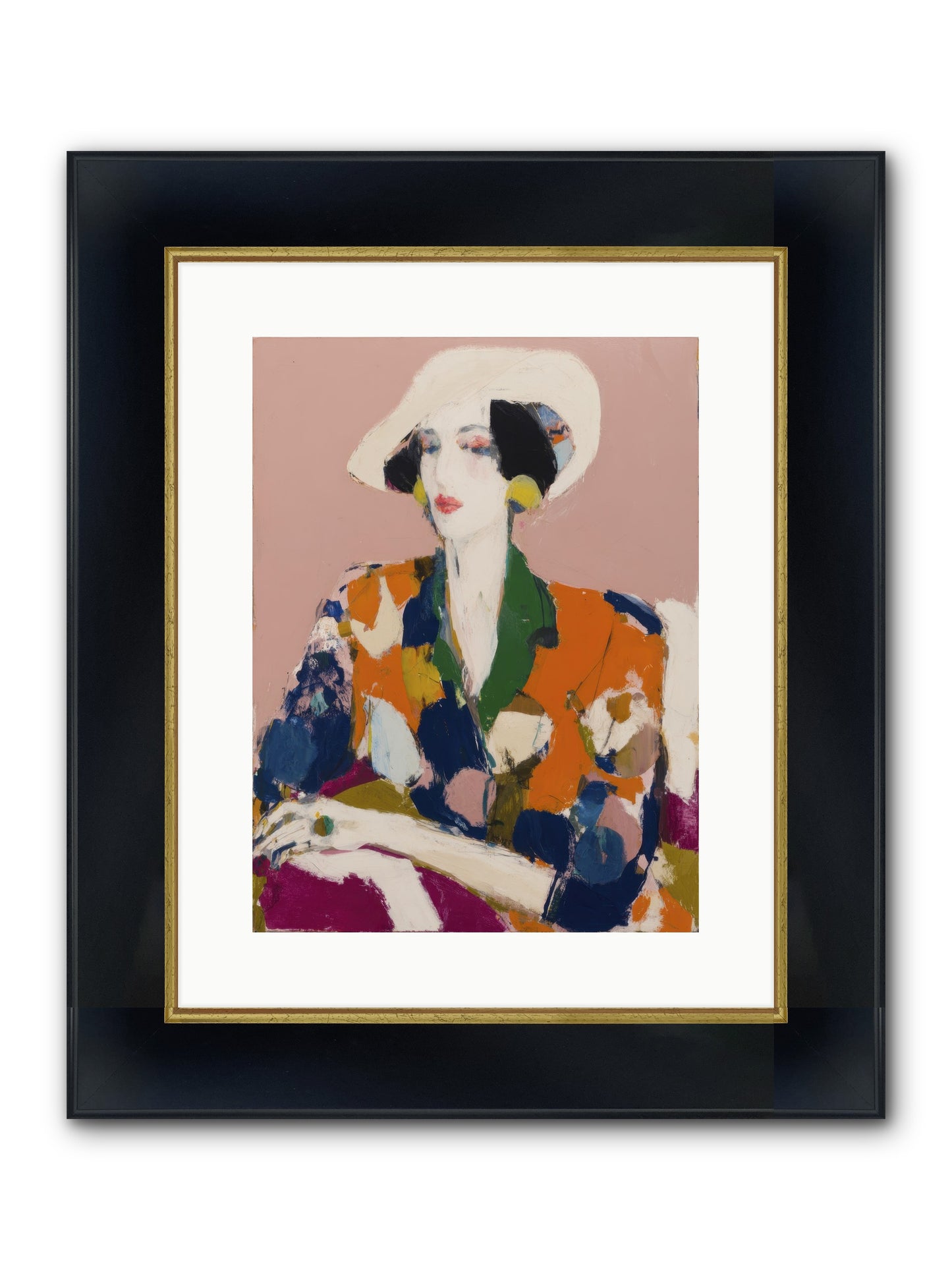 Traveler Between Seasons Framed Print - Wide Black w/Gold 12x16