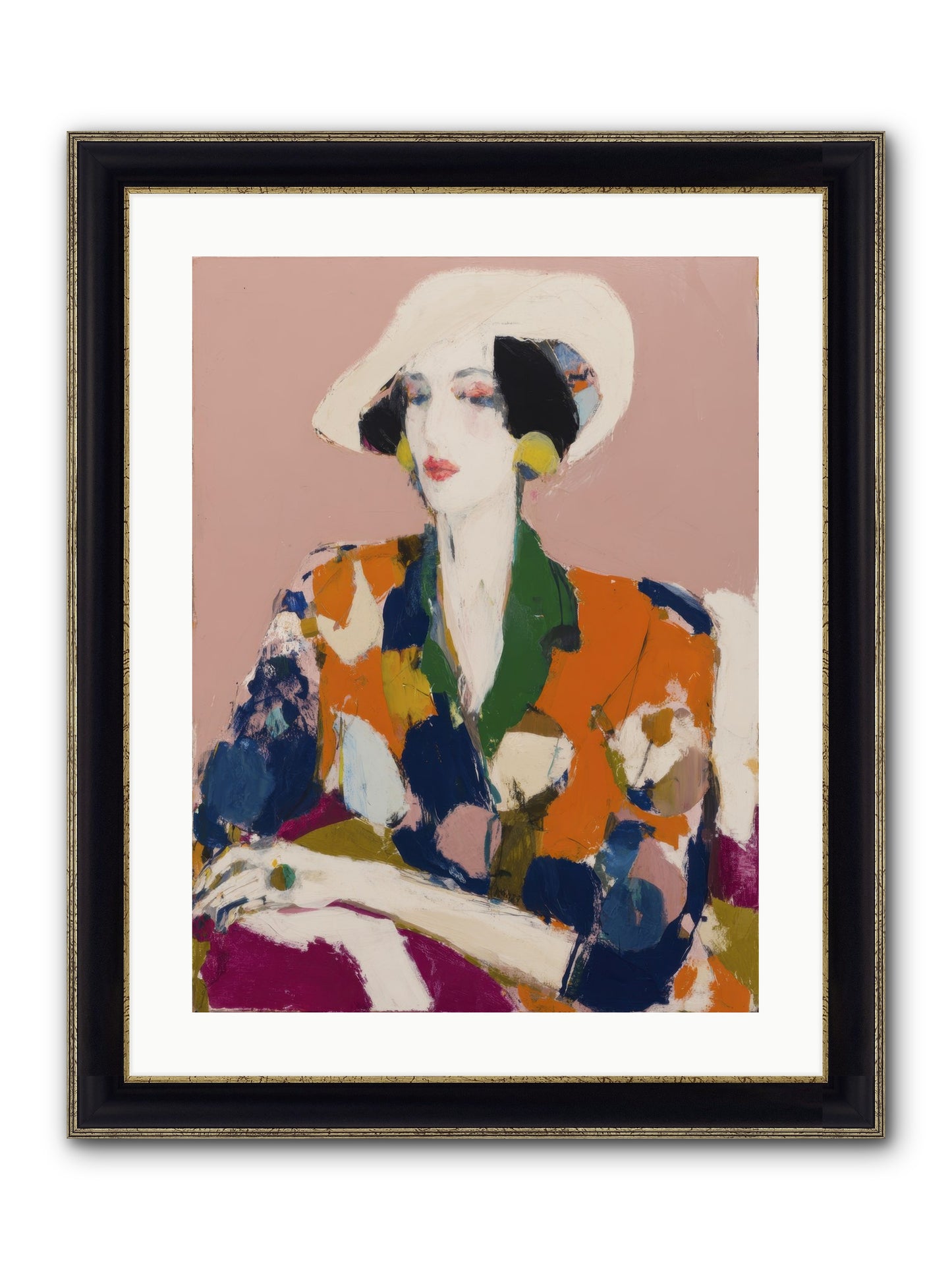 Traveler Between Seasons Framed Print - Black & Gold 18x24