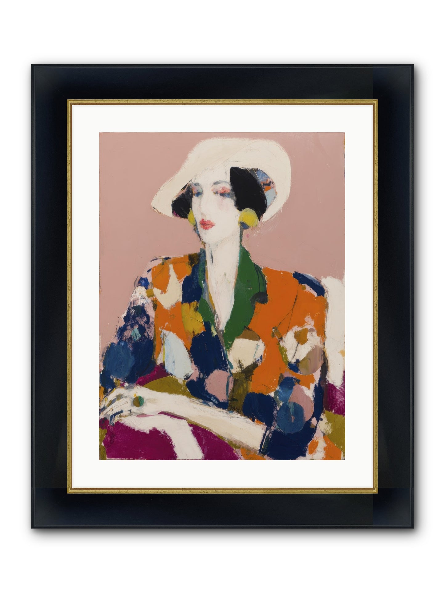Traveler Between Seasons Framed Print - Wide Black w/Gold 18x24
