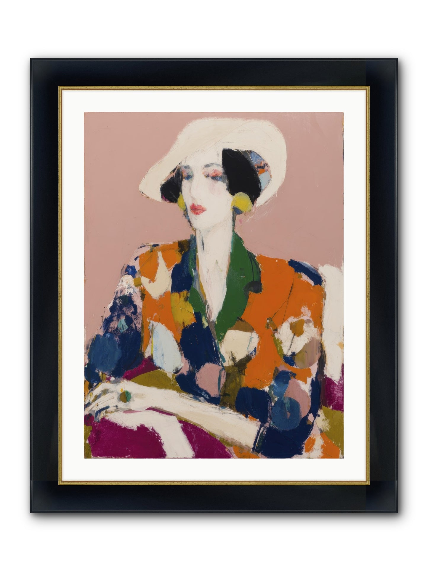 Traveler Between Seasons Framed Print - Wide Black w/Gold 24x32