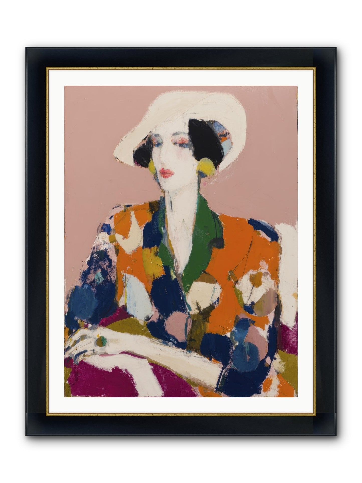 Traveler Between Seasons Framed Print - Wide Black w/Gold 30x40